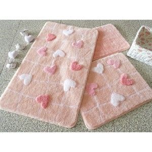 Zestaw 3 dywaników łazienkowych Kalbim Pink