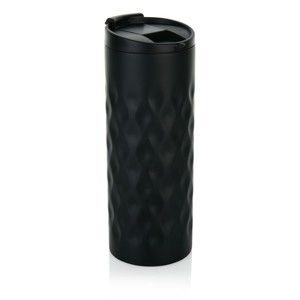 Czarny kubek termiczny XD Design Geometric, 350 ml