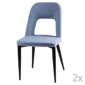 Zestaw 2 jasnoniebieskich krzeseł sømcasa Anika
