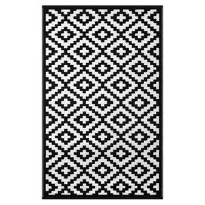 Czarno-biały dwustronny dywan zewnętrzny Green Decore Gahna, 120x180 cm