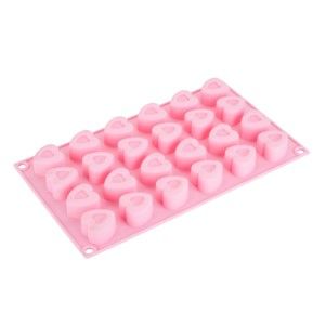 Różowa silikonowa forma na mini dezerty Tantitoni Hearts