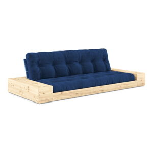 Niebieska sztruksowa rozkładana sofa 244 cm Base – Karup Design