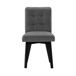 Ciemnoszare krzesło z czarnymi nogami My Pop Design Haring