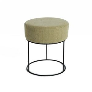 Oliwkowy stołek z metalową konstrukcją Simla Round, ⌀ 35 cm