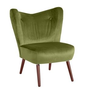 Zielony fotel Max Winzer Sari Velvet