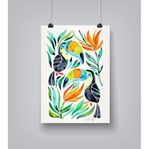 Plakat Americanflat Toucans by Cat Coquillette, 30x42 cm