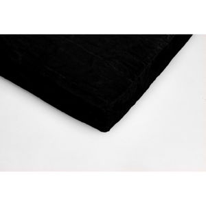 Czarne dwuosobowe prześcieradło z mikropluszu My House, 180x200 cm