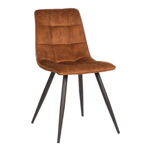Ceglaste aksamitne krzesła zestaw 2 szt. Jelt – LABEL51