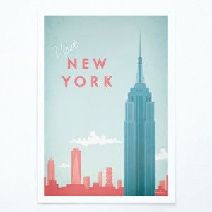 Plakat Travelposter New York, A3