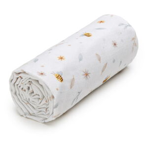 Biały ręcznik dziecięcy muślinowy 100x120 cm Bee – T-TOMI