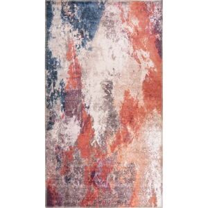 Czerwony/niebieski dywan odpowiedni do prania 80x50 cm - Vitaus