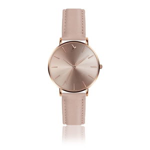 Zegarek damski z różowym paskiem ze skóry Emily Westwood Top