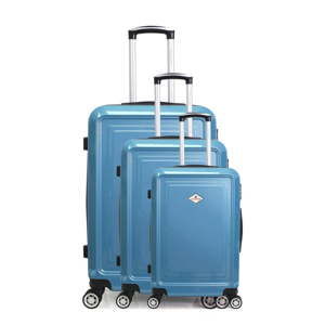 Zestaw 3 niebieskich walizek na kółkach GERARD PASQUIER Carra Valises