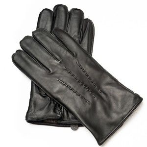 Męskie czarne rękawiczki skórzane Pride & Dignity Gates, rozmiar S