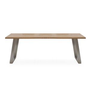 Stół do jadalni z metalu i drewna dębowego VIDA Living trier, dł. 2,1 m