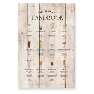Tabliczka drewniana 40x60 cm Cocktails Handbook – Really Nice Things
