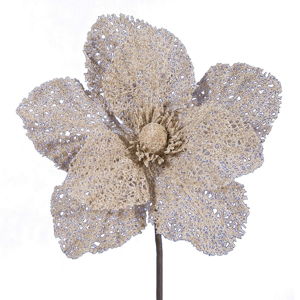 Beżowy świąteczny kwiat dekoracyjny DecoKing Petunia