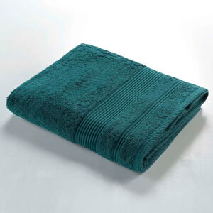 Ciemnozielony bawełniany ręcznik kąpielowy frotte 90x150 cm Tendresse – douceur d'intérieur