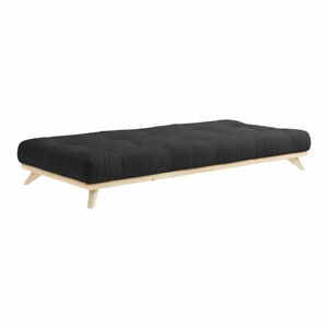 Jednoosobowe łóżko z litego drewna sosnowego z materacem Karup Design Comfort, 90x200 cm
