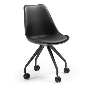 Czarne krzesło biurowe La Forma Lars