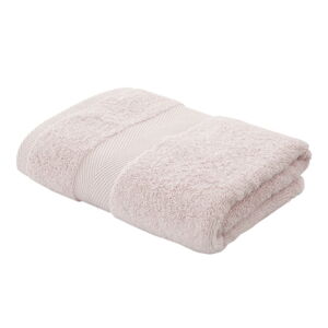 Jasnoróżowy ręcznik bawełniany z jedwabiem 50x90 cm - Bianca
