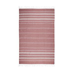 Bordowy ręcznik hammam Kate Louise Classic, 180x100 cm