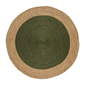 Zielony/naturalny okrągły dywan ø 90 cm Mahon – Universal