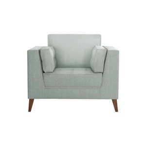 Jasoniebieski fotel z detalami w kremowej barwie Stella Cadente Maison Atalaia Mint