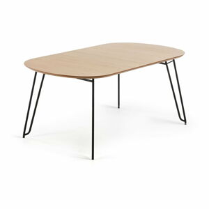 Naturalny rozkładany stół w dekorze dębu 100x170 cm Novac – Kave Home