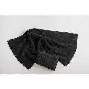 Ciemnoszary bawełniany ręcznik El Delfin Lisa Coral, 50x100 cm