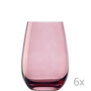 Zestaw 6 różowych szklanek Stölzle Lausitz Elements, 465 ml