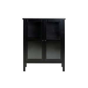 Czarna 2-drzwiowa witryna Actona Eton, wys. 99,5 cm