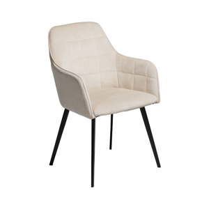 Beżowe krzesło z podłokietnikami DAN–FORM Denmark Embrace Velvet
