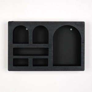 Czarna wielopoziomowa półka 35 cm Cry – Kalune Design