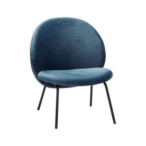Niebieski fotel Hübsch Abelone