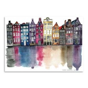 Plakat Americanflat Amsterdam by Claudia Libenberg, 30x42 cm