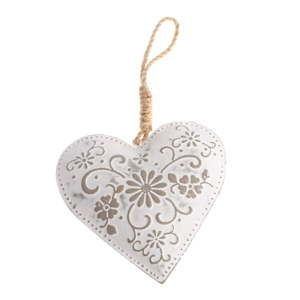 Wisząca dekoracja metalowa w kształcie serca Dakls Flowers
