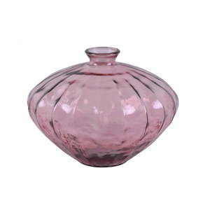 Różowy wazon ze szkła z recyklingu Ego Dekor Etnico, 14 l