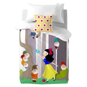 Bawełniana pościel dziecięca z poszewką na poduszkę Mr. Fox Snow White, 140x200 cm