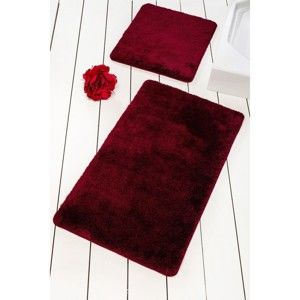 Zestaw 2 ciemnoczerwonych dywaników łazienkowych Confetti Bathmats Colors of Cherry