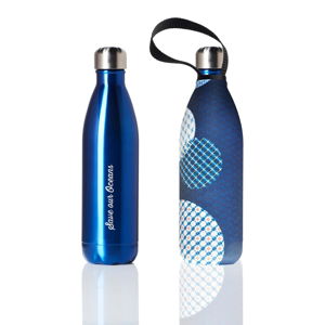Podróżna butelka termiczna z pokrowcem BBBYO Moonz Blue, 750 ml