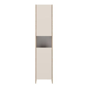 Beżowa wysoka szafka łazienkowa w dekorze dębu 38x180 cm Biarritz − TemaHome