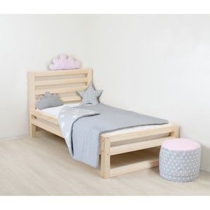 Dziecięce drewniane łóżko 1-osobowe Benlemi DeLuxe Naturalisimo, 160x90 cm