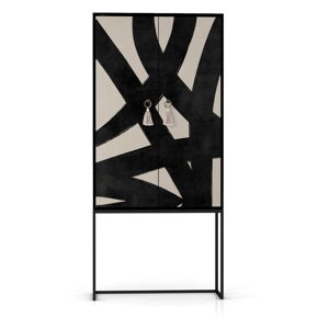 Czarna/beżowa szafka 75x164,5 cm Alva – Really Nice Things