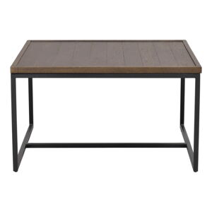 Ciemnobrązowy stolik z blatem z drewna dębowego ø 70 cm Deerfield – Rowico