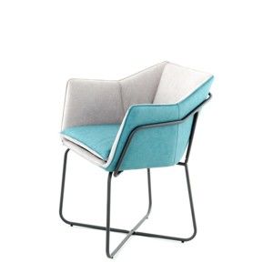 Szaro-niebieskie krzesło 360 Living Miretta