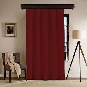 Ciemnoczerwona zasłona Curtain Lermo, 140x260 cm