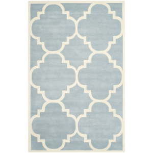 Jasnoniebieski wełniany dywan Safavieh Greenwich, 243x152 cm
