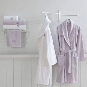 Zestaw 2 bawełnianych szlafroków i 4 ręczników z kolekcji Marie Claire Olive