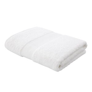 Biały ręcznik bawełniany z jedwabiem 70x127 cm - Bianca